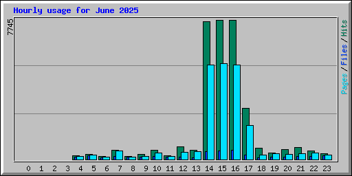 Hourly usage for June 2025